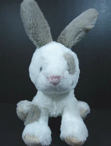 Carters White Bunny Rabbit Plush 9" Patches Taupe Spot On Eye #67297 2016 - Picture 1 of 5
