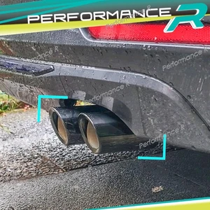 2x embellecedores de escape negro Ø60 mm doble tubo de escape para VW Golf 6/7, Variant, Passat - Imagen 1 de 11