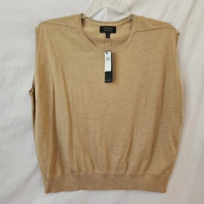 Banana Republic Forever Sweater Womens L NWT Tan Sleeveless Office Capsule - Image 1 of 4