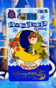 Disney Pin - it's a small world Holiday 2025 Season's Greetings Peter Pan - Foto 1 di 1