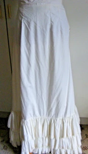 Vintage theatrical petticoat Victorian Bustle Dress Costume heavy cotton w 28" - Picture 1 of 5