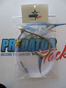 3 metre 300 lb flurocarbon livebait trace with 10/0 7691s hook - Picture 1 of 1