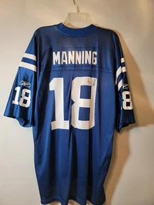Camiseta deportiva de fútbol americano Reebok de los Indianapolis Colts Peyton Manning #18 para hombre talla XL - Imagen 1 de 7