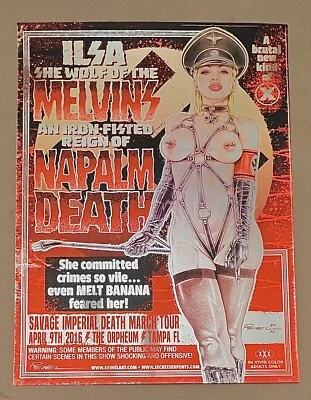 Greg Reinel (Stainboy) ILSA 18x24 Foil Art Print #20/20 Melvins Napalm Death - Image 1 of 3