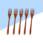 5 Pcs Wooden Forks Kitchen Wood Fork Wood Kitchen Forks Salad Fork Set
