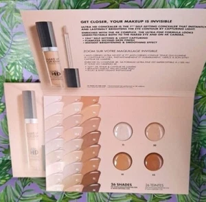 2x Makeup Forever Ultra HD Light Self-Setting Cocealer 4 Shades Pod Samples Card - Picture 1 of 3