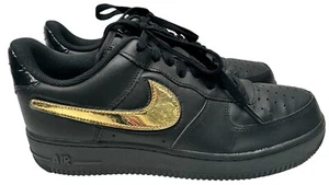 Nike Air Force 1 '07 LV8 'Removable Swoosh Black Gold' Herren Gr. 8,5 [CT2252-001] - Bild 1 von 9