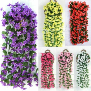 Fake Foliage Artificial Ivy Trailing Vine Flower Hanging Leaf Garland Plant Home - Picture 1 of 24