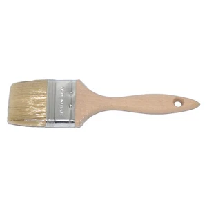 Pennellessa 50 mm manico in legno setole bionde con ghiera in banda stagnata - Foto 1 di 2