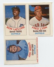 1977 Hostess "L" Panel - Jerry Morales, Ron LeFlore & Fred Lynn 