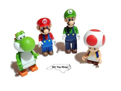 4 NEW K'NEX Mario Kart Wii Mini Figures Nintendo Luigi Yoshi Toad Sealed Bags - Image 1 of 4