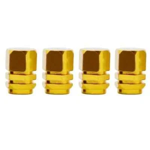 4Pcs Aluminum Car Motorcycle Bike Wheel Tire Valve Caps Tyre Rim Stem GOLD - Picture 1 of 1