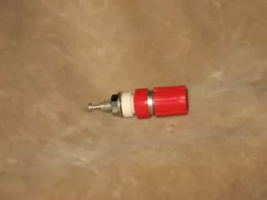 Banana Jack 5-way Binding Post, MINIATURE, new, red - Picture 1 of 3