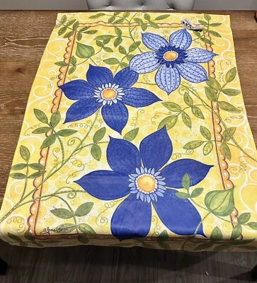 Bandera Tendencias Por Carson Extra Grande Primavera Verano Floral Bandera Azul Floral Foto 1 de 3