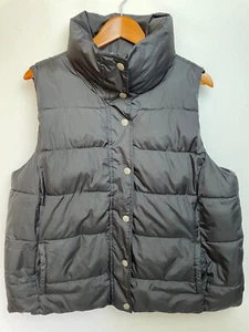 Old Navy Womens Puffer Vest Size XXL Black Full Zip Snap Pockets Fleece Lined - Picture 1 of 8