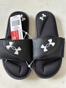 Under Amour Black Ignite Slides Size 4 NWT - Bild 1 von 3