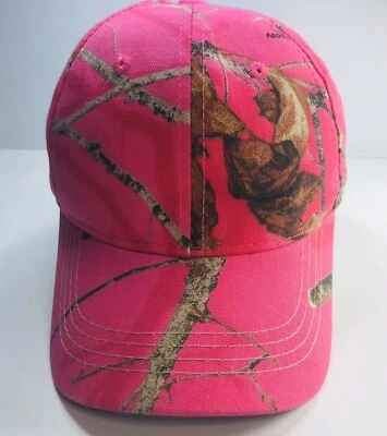 PINK MOSSY OAK REAL TREE, CAMO Baseball Hat Cap Camouflage Womens Girl A-0316 - Image 1 of 4