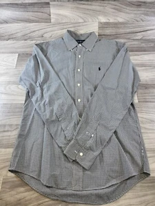 RALPH LAUREN Classic Fit Vintage Mini Check Button Down Sport Shirt Sz M - Picture 1 of 9