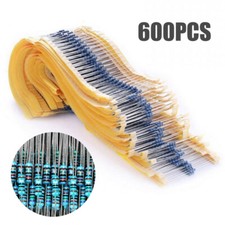 600 Pcs 30 Values Each Value Metal Film Resistor Pack 1/4W 1% Resistor Kit Set