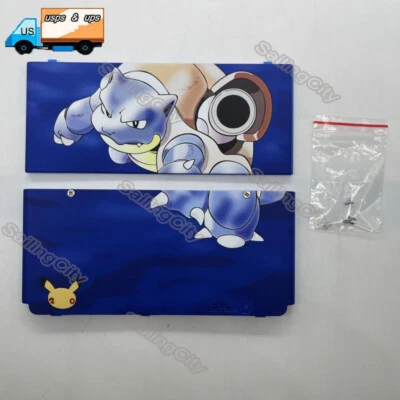 Front+Back Cover Housing Faceplates Shell For Nintendo New 3DS Pokemon Blastoise - Image 1 of 4