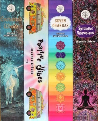 1 or 4x 15g Mixed Sacred Tree Premium Incense Sticks Wicca Magic Chakra Yoga - Image 1 of 4