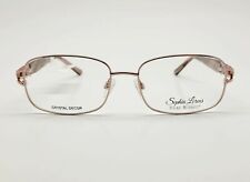 Womens Sophia Loren Beau Rivage BR81 Eyeglass Frame Crystal Decor 56-17-135