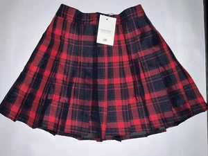 Black/ Red Plaid Skater Skirt Girls Pleated Uniform. Sz. 170 By SANGTREE.. - Picture 1 of 12