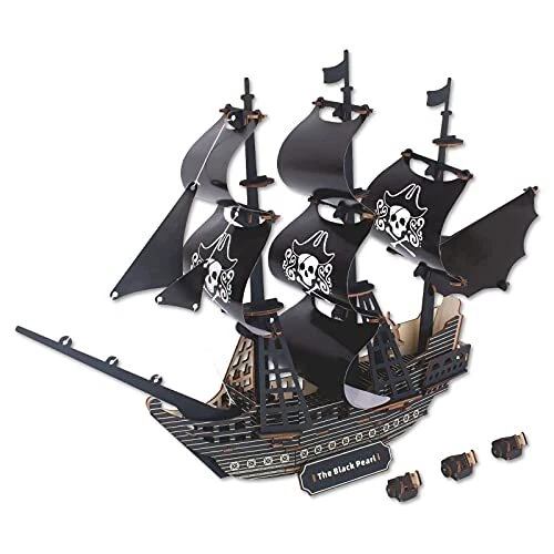 Puzzle 3D per adulti Kit modello di nave pirata, kit di costruzione di (b5q) - Immagine 1 di 1