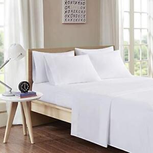 Microfiber Bed Sheet Set with Side Pocket, Wrinkle Resistant, Soft Feel, Elas...
