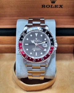 Rolex GMT 2 Coca Cola Nero e Rosso 41mm Acciaio e Oro 18ct 16710 - Foto 1 di 11