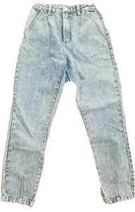 Twiin Jeans Womens Size XS Acid Wash 100% Cotton Pleated Front - Picture 1 of 3