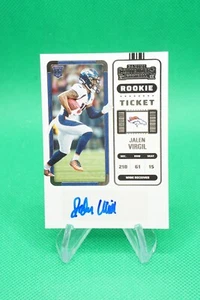 2022 Contenders Rookie Ticket #270 Jalen Virgil Auto Denver Broncos CS5 - Afbeelding 1 van 2