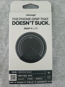 OhSnap - Snap 4 Luxe Magnetic Phone Grip - Ultra-Thin, Fits Any Phone BLACK - Photo 1 sur 1