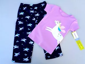 NEW Set of 2 blue Purple Unicorn Pajama Toddler Baby Girls Clothes 3T 4T 5T - Picture 1 of 7