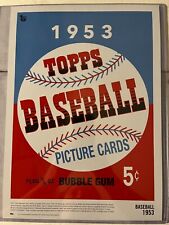 2018 (Topps Living Set) 1953 Baseball 80th Anniversary Wrapper Art 10x14 Print
