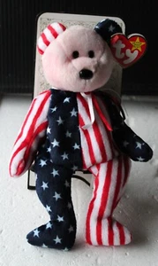 Ty Beanie Baby Spangle (Bear White Head 1999 Patriotic New with tags - Bild 1 von 4