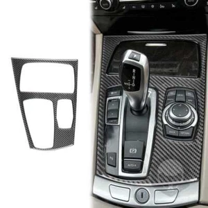 Carbon Fiber Console Gear Shift Panel Cover Trim for BMW 7 Series F01 2009-2014 - Picture 1 of 5