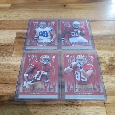 2013 Panini Select Football Red Hot Rookies Lot Of 4 Cards - Image 1 of 4