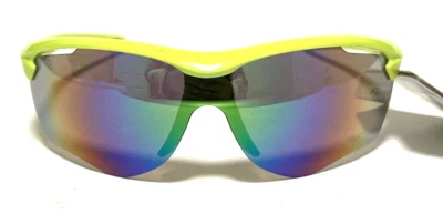 Nuevas GAFAS DE SOL West Loop Amarillas con Lentes Espejadas Azules Escudo Deportivo Caliente Verano Foto 1 de 4