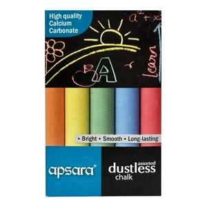 Apsara Dustless Chalks, 4x Longer Than Regular Hypoallergenic for Safe Using - Picture 1 of 6