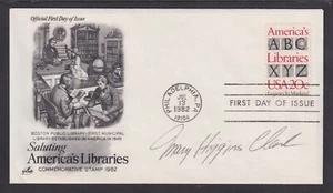 Mary Higgins Clark (1927-2020), American suspense novelist, signed Libraries FDC - Picture 1 of 1