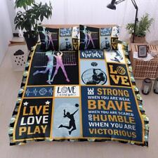 Volleyball Be Strong When You Are Weak Quilt Duvet Cover Set Bedclothes Twin