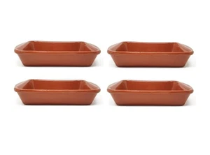 26cm Set of 4 Rectangular Oven Dishes El Toro Terracotta Pie Roasting Baking - Picture 1 of 6