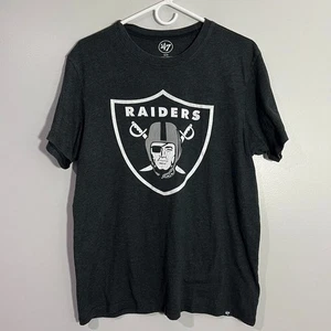 Oakland Raiders Football Gray Short Sleeve T-Shirt reprint AN53777 - Picture 1 of 2