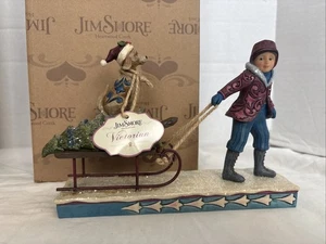 Jim Shore Christmas State of Mind Heartwood Creek Figure 2016 Dog & Boy #4053683 - Picture 1 of 16