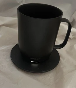 PROBADO ¿Nuevo? Taza negra inteligente térmica Ember 2 CM19P 14 oz taza y platillo sin enchufe 1C0 - Imagen 1 de 6