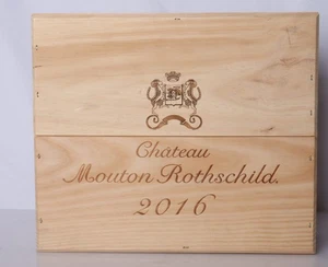 Chateau Mouton Rothschild 2016 3er Holzkiste Rotwein Frankreich OHK OWC Rechnung - Bild 1 von 8