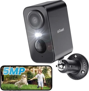 ieGeek Cámara de Vigilancia Exterior 5MP con Batería de 5200mAh y Almacenamiento en la Nube, 10m PIR - Imagen 1 de 9