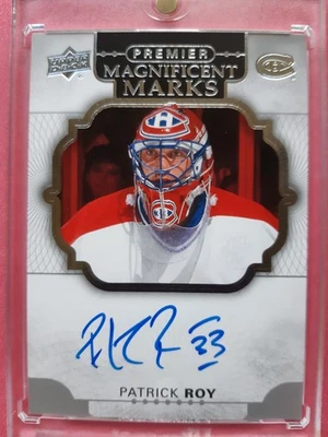 2017-18 Upper Deck  Premier Patrick Roy Magnificent Marks Auto  - Image 1 of 2