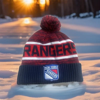 New York Rangers NHL AUTHENTIC PRO Fanatics Winter Hat Great Condition - Image 1 of 3